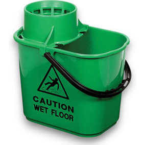 Robert Scott Professional 15 Litre Mop Bucket - Made from Recycled Plastic (Green)