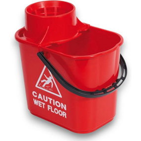 Robert Scott Professional 15 Litre Mop Bucket - Made from Recycled Plastic (Red)