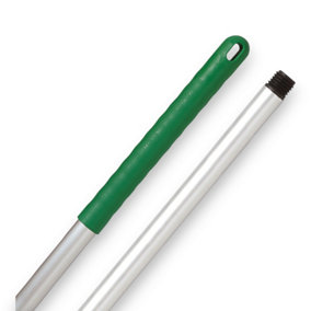 Robert Scott Screw Thread Hygiene Handle 125cm - for Mops Brushes Squeegees - Colour Coded (Green)