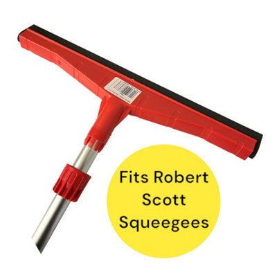 Robert Scott Screw Thread Hygiene Handle 125cm - for Mops Brushes Squeegees - Colour Coded (Red)