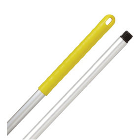 Robert Scott Screw Thread Hygiene Handle 125cm - for Mops Brushes Squeegees - Colour Coded (Yellow)