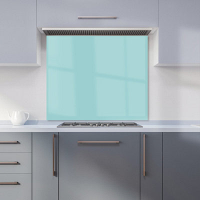 Robin Egg Blue Premium Glass Kitchen Splashback W600mm x H600mm