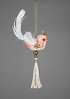 Robin Pink 7x13cm - Christmas Hanging Decoration