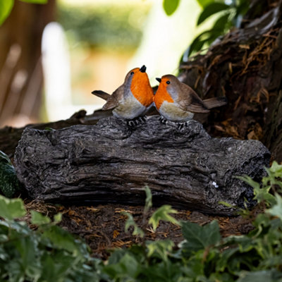 Robins on Tree Outdoor Garden Decorative Bird Feeder DIY at B&Q