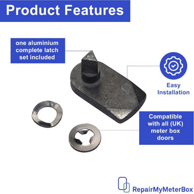 Robust Metal Meter Box Latch - Ideal for Securely Locking Gas and Electric Meter Boxes - Easy DIY Installation