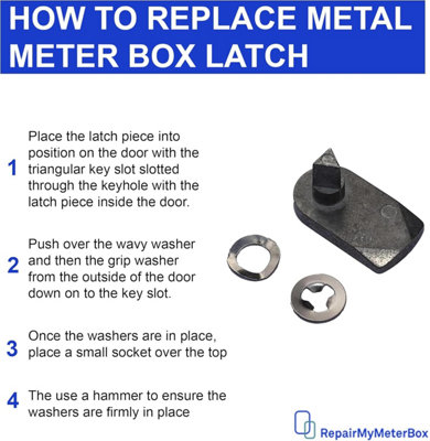 Robust Metal Meter Box Latch - Ideal for Securely Locking Gas and Electric Meter Boxes - Easy DIY Installation