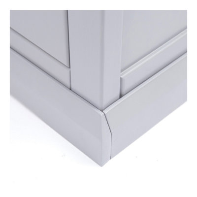 Rocca 2 Drawer Bedside Table Chrome Knob