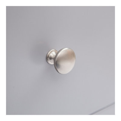 Rocca 2 Drawer Bedside Table Chrome Knob