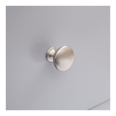 Rocca 3 Drawer Bedside Table Chrome Knob