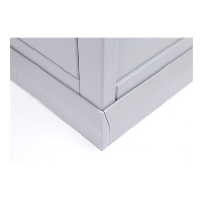 Rocca 3 Drawer Bedside Table Chrome Knob