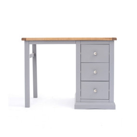 Rocca 3 Drawer Desk - Dressing Table Chrome Knob