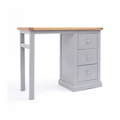 Rocca 3 Drawer Desk - Dressing Table Chrome Knob