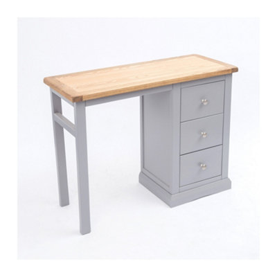Rocca 3 Drawer Desk - Dressing Table Chrome Knob