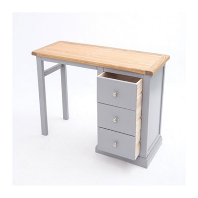 Rocca 3 Drawer Desk - Dressing Table Chrome Knob