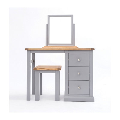Rocca 3 Drawer Dressing Table Set Chrome Knob
