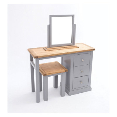 Rocca 3 Drawer Dressing Table Set Chrome Knob