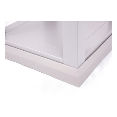 Rocca Grey Side Table with Shelf