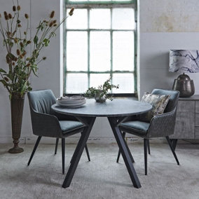 Rocca Round Concrete Effect Dining Table 110cm