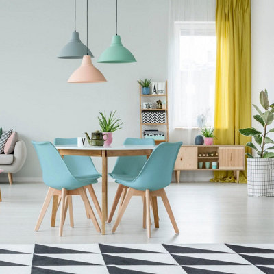 Rocco Tulip Dining Chair - Duck Egg Blue - Set of 2