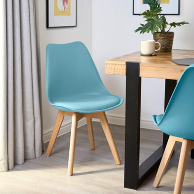 Rocco Tulip Dining Chair - Duck Egg Blue - Set of 2