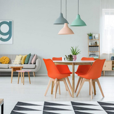 Rocco Tulip Dining Chair - Orange - Set of 4