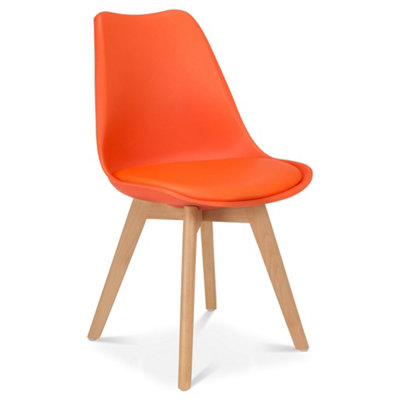 Rocco Tulip Dining Chair - Orange - Set of 4