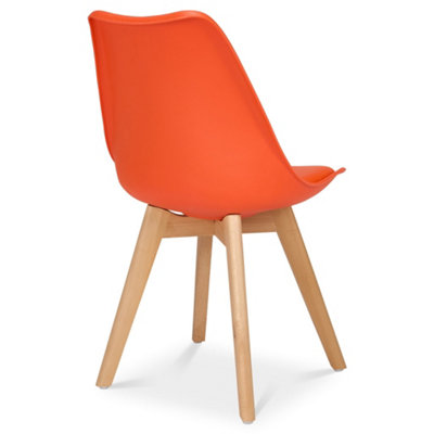 Rocco Tulip Dining Chair - Orange - Set of 4
