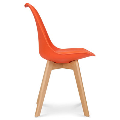 Rocco Tulip Dining Chair - Orange - Set of 4