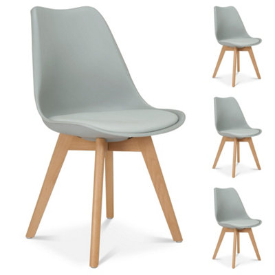 Rocco Tulip Dining Chair - Silver - Set of 4