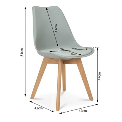 Rocco Tulip Dining Chair - Silver - Set of 4