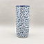 RochdaleRound Umbrella Stand  - Vase - L20 x W20 x H46 cm - Blue/White
