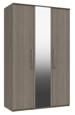 Rochester 3 Door Robe with Mirror - Grey Oak on Express Delivery and ...