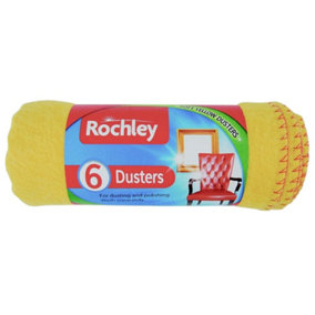 Rochley Standard Dusters (Pack of 6) Yellow (One Size)