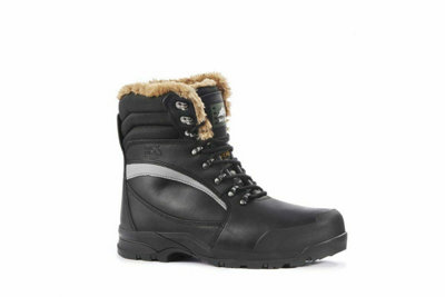 Rock Fall Alaska S3 black fur lined winter composite toe/midsole safety boot RF001