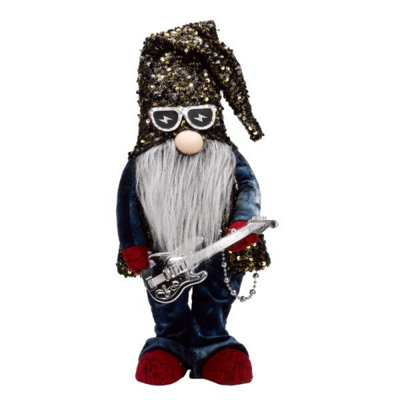 Rock Gonk Christmas Decoration with Guitar - 3