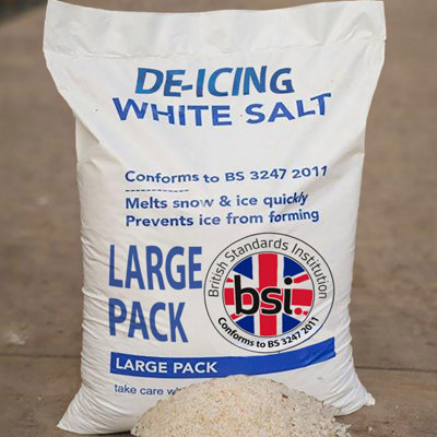 Rock Grit Salt 22KG BIG Bag White De-Icing Salt Grit for Ice, Snow