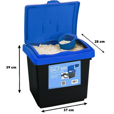 Rock Salt Grit Storage Bin with Scoop Salt Store Box Bin - 30L - 5