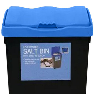 Rock Salt Grit Storage Bin with Scoop Salt Store Box Bin - 30L - 7