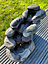 Rock Waterfall Water Feature with LED Lights - Solar Powered 45x23x24.5cm