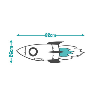 Rocket and Stars Wall Sticker Pack
