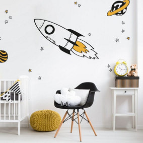 Rocket and Stars Wall Sticker Pack