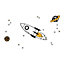 Rocket and Stars Wall Sticker Pack