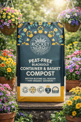 Rocket Gro Peat Free BlackGold Container & Basket Compost 40L