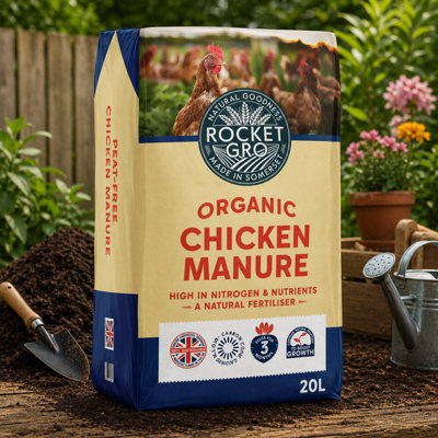 Rocket Gro Peat Free Organic Chicken Manure 20L