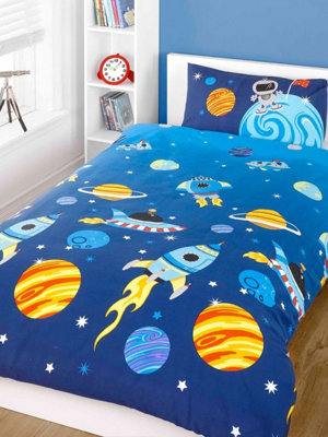 Rocket Single Duvet Cover and Pillowcase Set