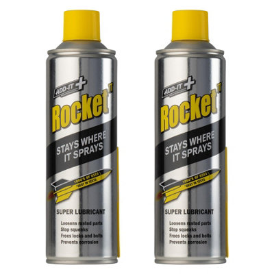 Rocket TT Multi-Use Super Lubricant Water Displacement WD Solution 2x 450ml  + Straw