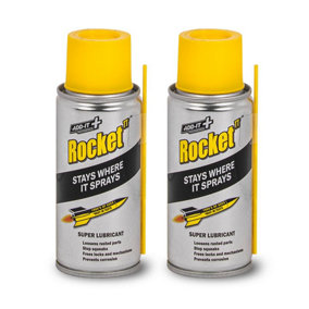 Rocket TT Multi-Use Super Lubricant Water Displacement WD Spray 2x 100ml + Straw