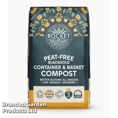 RocketGro Peat-Free BlackGold Container & Basket Compost 40 Litre x 1 Unit