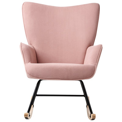 Rocking Chair ARSET Corduroy Pink