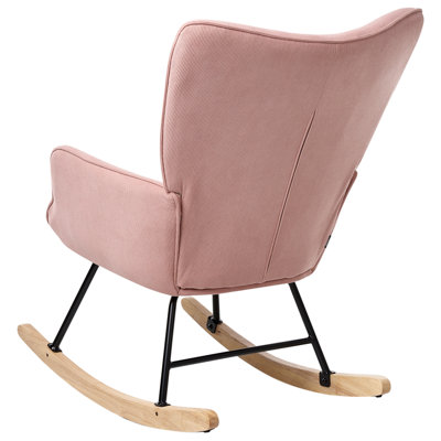 Rocking Chair ARSET Corduroy Pink